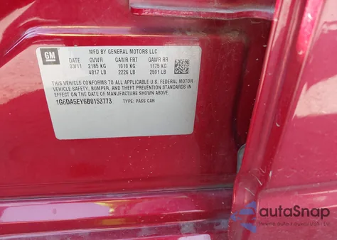 2011 Cadillac Cts Standard z USA, uszkodzony, nr VIN 1G6DA5EY6B0153773